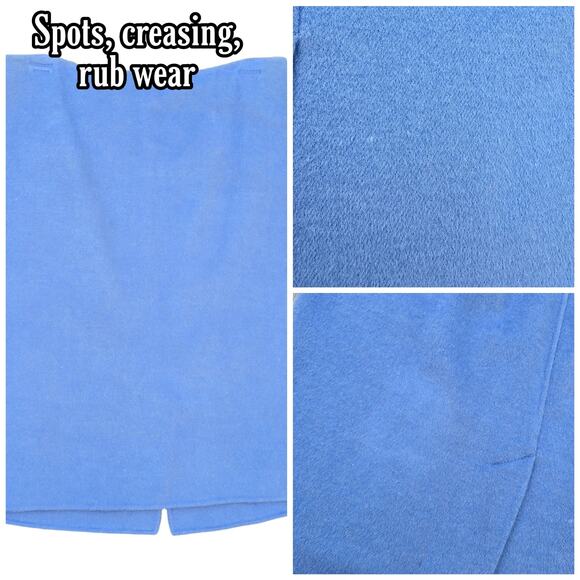 2 Wool Blend Skirts Talbots Size 8 Light Blue Wine Purple Soft Fabric Solid - Picture 6 of 12